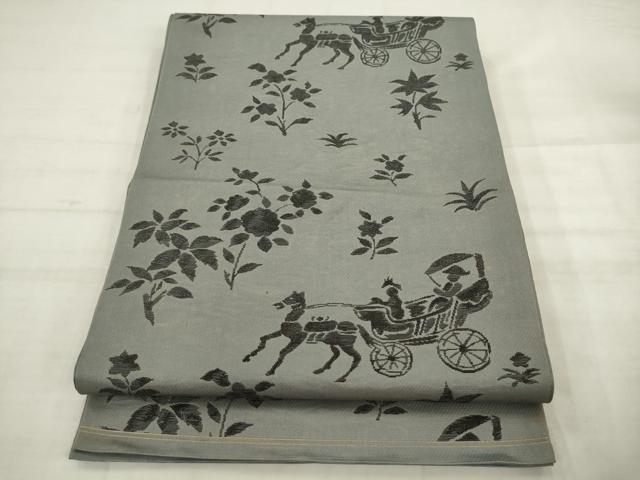 平和屋着物◎六通柄　本袋帯　馬車　AABK2597pf