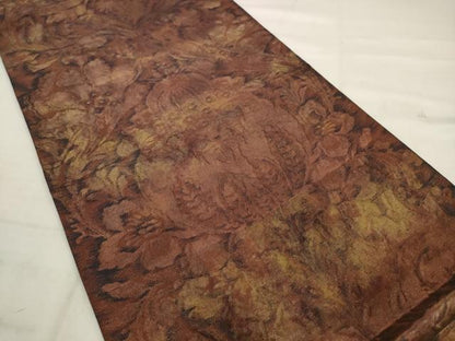 平和屋着物◎六通柄袋帯　ふくれ織　草花文　金糸　正絹　逸品　AABK2600pf