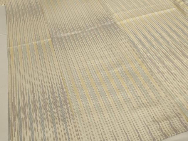 平和屋着物＊夏物　紗紬　変わり縞　正絹　逸品　AABK2602jd