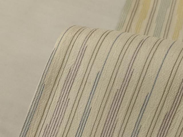 平和屋着物＊夏物　紗紬　変わり縞　正絹　逸品　AABK2602jd