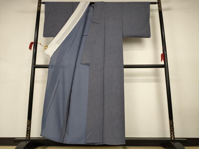 平和屋着物＊夏物　江戸小紋　絽　鮫小紋柄　正絹　逸品　AABK2607jd