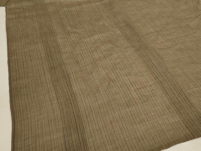平和屋着物＊夏物　男性　上布　縞　麻　逸品　AABK2609jd