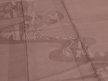 平和屋着物＊夏物　無地絵羽訪問着　笹竹紋紗　銀煤竹色　正絹　逸品　AABK2613jd