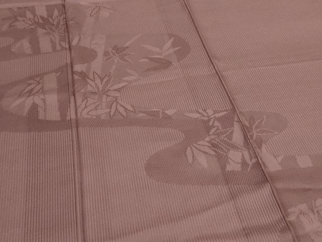 平和屋着物＊夏物　無地絵羽訪問着　笹竹紋紗　銀煤竹色　正絹　逸品　AABK2613jd