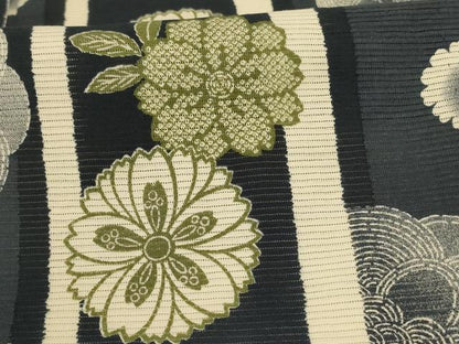 平和屋着物∴夏物　浴衣　綿絽　花間道　手縫い　綿　逸品　AABK2617jd