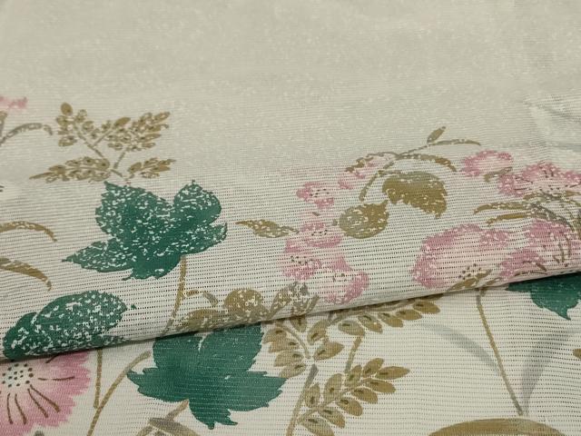 平和屋着物＊夏物　訪問着　絽　草花文　ロング丈　洗える着物　AABK2618jd