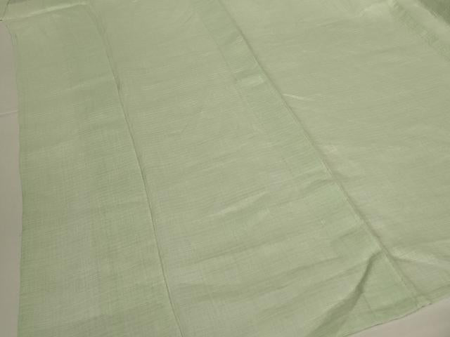 平和屋着物＊夏物　上布　若芽色　くるり　麻　逸品　AABK2620jd
