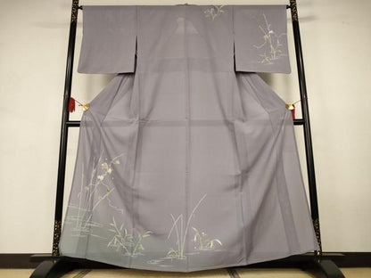 平和屋着物＊夏物　訪問着　絽　友禅　流水蔦の葉文　暈し染め　正絹　逸品　AABK2622jd