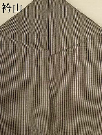 平和屋着物＊夏物　伝統工芸士 砂川健一　江戸小紋　絽　万筋　灰色×黒色　正絹　逸品　AABK2624jd