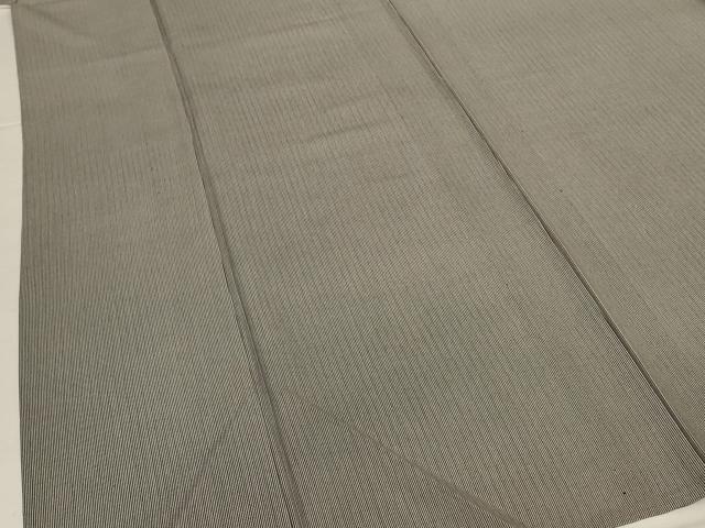 平和屋着物＊夏物　伝統工芸士 砂川健一　江戸小紋　絽　万筋　灰色×黒色　正絹　逸品　AABK2624jd