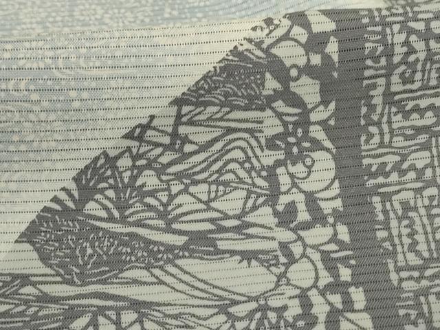 平和屋着物＊夏物　訪問着　絽　型染め　道長花文　暈し染め　正絹　逸品　AABK2626jd