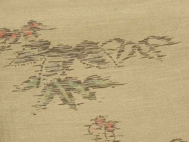 平和屋着物＊夏物　小紋　紗　笹文　洗える着物　AABK2629jd