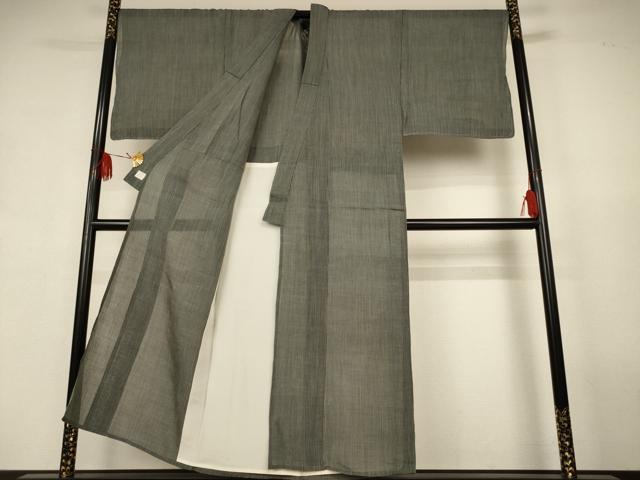 平和屋着物＊夏物　男性　小千谷ちぢみ　縞　高島屋扱い　キングサイズ　麻　逸品　AABK2631jd