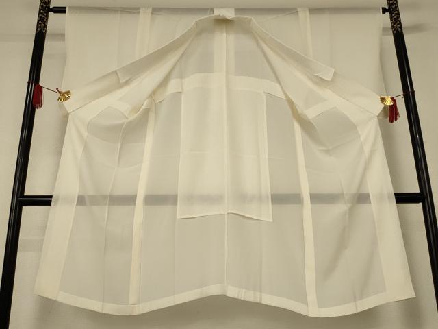 平和屋着物＊夏物　長襦袢　絽　鳥の子色　正絹　逸品　AABK2634jd