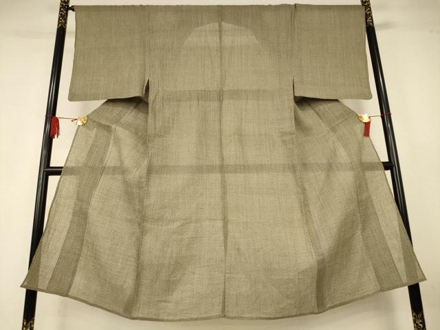平和屋着物＊夏物　男性　上布　絣柄　麻　逸品　AABK2636jd