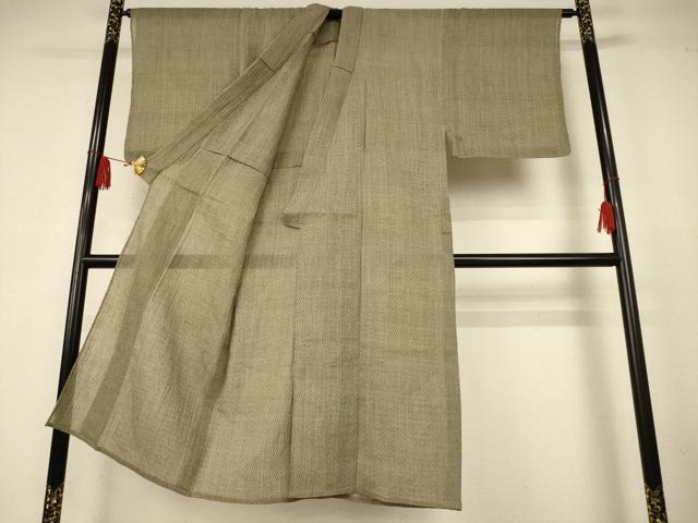 平和屋着物＊夏物　男性　上布　絣柄　麻　逸品　AABK2636jd