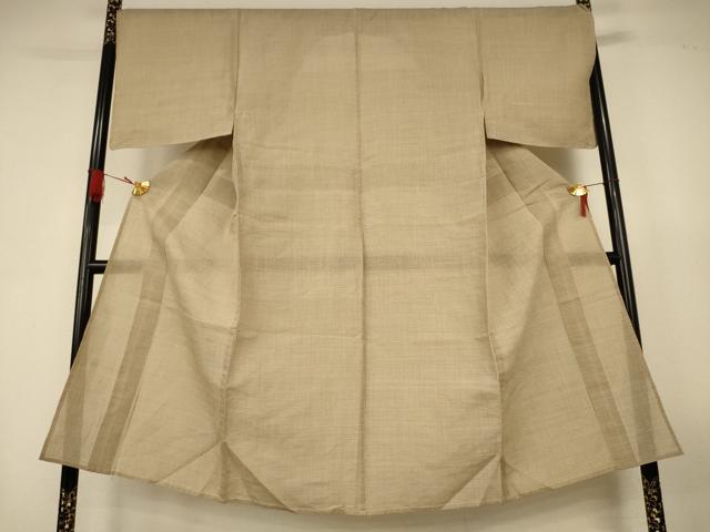 平和屋着物＊夏物　男性　石川県指定無形文化財　能登上布　本麻手織上布　100亀甲　総詰め　麻　逸品　AABK2638jd