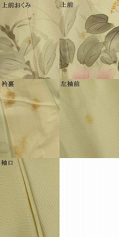 平和屋着物＊夏物　訪問着　絽　手描き　草花文　正絹　逸品　AABK2641jd