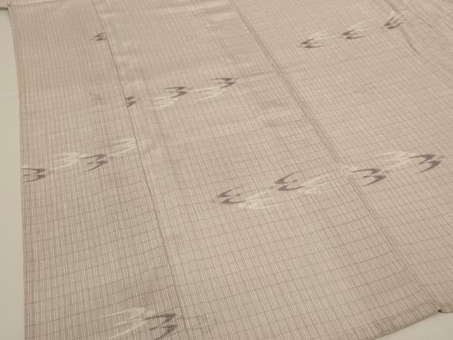 平和屋着物＊夏物　小紋　絽　絣柄　正絹　逸品　AABK2646jd