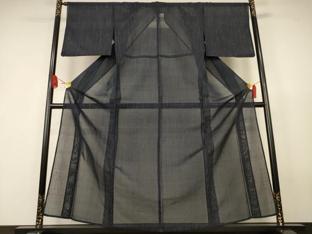 平和屋着物＊夏物　紗紬　縞　正絹　逸品　未使用　AABK2650jd