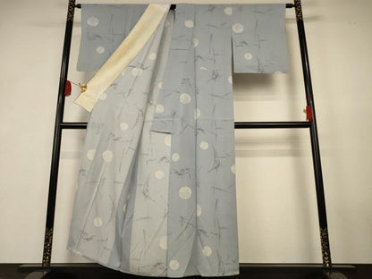 平和屋着物＊夏物　江戸小紋　絽　丸文　正絹　逸品　AABK2652jd