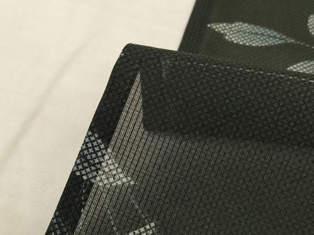 平和屋着物＊夏物　小紋　紗　枝葉文　暈し染め　洗える着物　AABK2655jd
