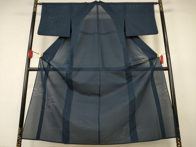 平和屋着物＊夏物　色無地　縦絽　流水紋紗　褐返色　正絹　逸品　AABK2662jd