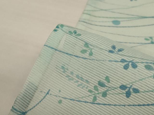 平和屋着物＊夏物　小紋　絽　萩　洗える着物　AABK2663jd