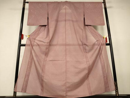 平和屋着物＊夏物　江戸小紋　絽　切嵌吉祥文　正絹　逸品　AABK2667jd