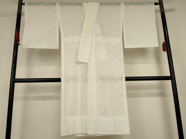 平和屋着物＊夏物　長襦袢　総レース　草花文　白色　AABK2672jd