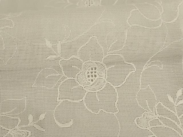 平和屋着物＊夏物　長襦袢　総レース　草花文　白色　AABK2672jd