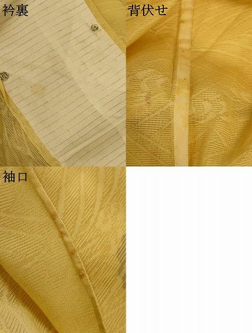 平和屋着物＊夏物　訪問着　立波紋絽　枝花文　銀彩　正絹　逸品　AABK2679jd