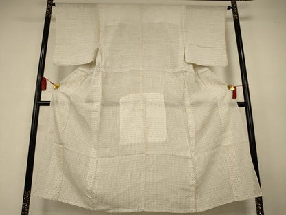 平和屋着物＊夏物　男性　上布　絣柄　麻　逸品　AABK2688jd