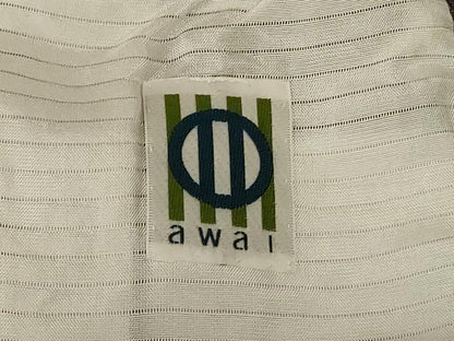 平和屋着物＊夏物　岡野織物　awai　小紋　浴衣兼用　ちぢみ織　縞　綿麻　AABK2692jd