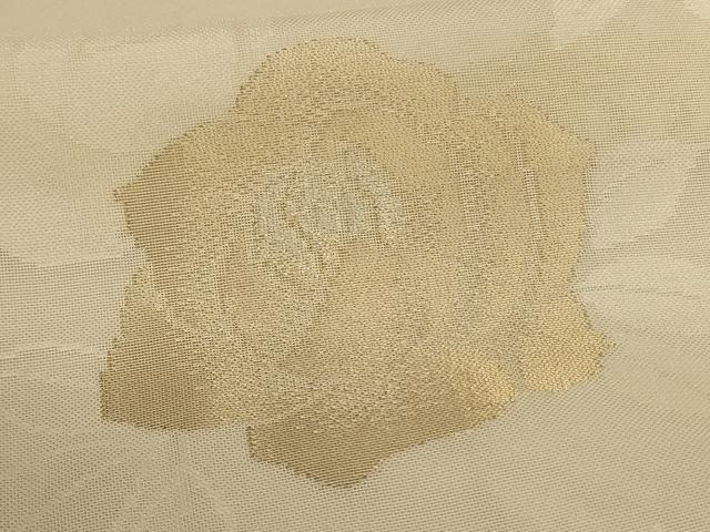 平和屋着物＊夏物　小紋　紗　薔薇　金糸　正絹　逸品　AABK2694jd