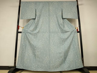 平和屋着物＊夏物　小紋　絽　舞花文　正絹　逸品　AABK2696jd