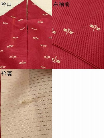 平和屋着物＊夏物　小紋　絽　勝虫　正絹　逸品　AABK2700jd