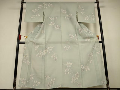 平和屋着物＊夏物　小紋　絽　南天文　正絹　逸品　AABK2701jd