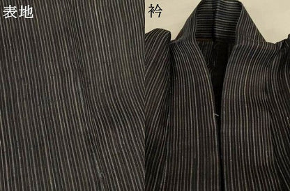 平和屋着物＊夏物　男性　石川県指定無形文化財　能登上布　本麻手織上布　縞　麻　逸品　AABK2705jd