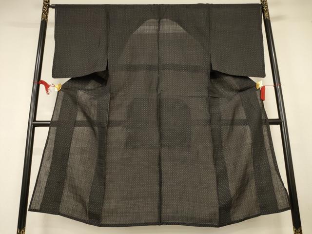 平和屋着物＊夏物　男性　上布　絣柄　麻　逸品　AABK2708jd