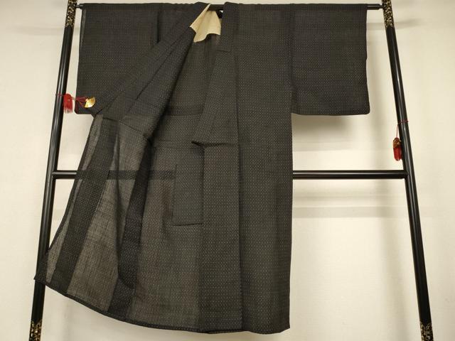 平和屋着物＊夏物　男性　上布　絣柄　麻　逸品　AABK2708jd