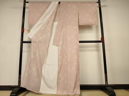 平和屋着物＊夏物　小紋　絽　草花文　五泉　伊勢丹扱い　反端付き　正絹　逸品　AABK2711jd