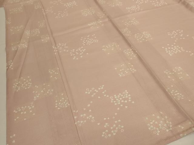 平和屋着物＊夏物　小紋　絽　草花文　五泉　伊勢丹扱い　反端付き　正絹　逸品　AABK2711jd