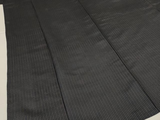 平和屋着物＊夏物　お召　縞　正絹　逸品　AABK2714jd