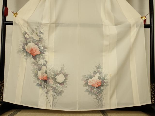 平和屋着物＊夏物　訪問着　絽　手描き　紫陽花　正絹　逸品　AABK2717jd