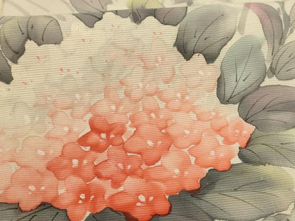 平和屋着物＊夏物　訪問着　絽　手描き　紫陽花　正絹　逸品　AABK2717jd