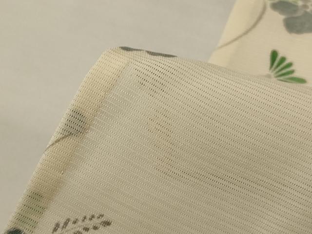 平和屋着物＊夏物　小紋　絽　草花文　正絹　逸品　AABK2719jd