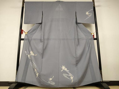 平和屋着物＊夏物　訪問着　絽　風鈴　銀彩　健勝苑扱い　正絹　逸品　AABK2720jd