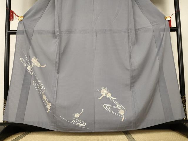 平和屋着物＊夏物　訪問着　絽　風鈴　銀彩　健勝苑扱い　正絹　逸品　AABK2720jd