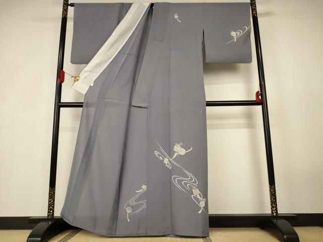 平和屋着物＊夏物　訪問着　絽　風鈴　銀彩　健勝苑扱い　正絹　逸品　AABK2720jd
